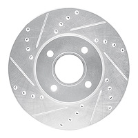 631-54053L Drilled/Slotted Brake Rotor [Silver], 2005-2012 Ford/Lincoln/Mercury/Mazda, Position: Front Left