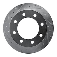 631-54161L Drilled/Slotted Brake Rotor [Silver], 1999-2005 Ford/Lincoln/Mercury/Mazda, Position: Rear Left