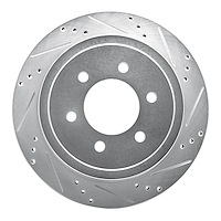 631-54188R Drilled/Slotted Brake Rotor [Silver], 2004-2011 Ford/Lincoln/Mercury/Mazda, Position: Rear Right
