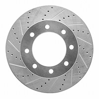 631-54223L Drilled/Slotted Brake Rotor [Silver], Fits Select Ford/Lincoln/Mercury/Mazda, Position: Front Left,Fr Left
