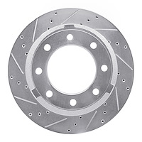 631-54227L Drilled/Slotted Brake Rotor [Silver], Fits Select Ford/Lincoln/Mercury/Mazda, Position: Rear Left