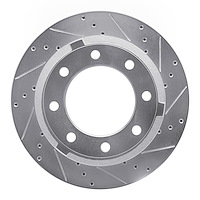 631-54227R Drilled/Slotted Brake Rotor [Silver], Fits Select Ford/Lincoln/Mercury/Mazda, Position: Rear Right
