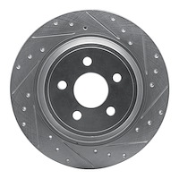 631-55005R Drilled/Slotted Brake Rotor [Silver], Fits Select Ford/Lincoln/Mercury/Mazda, Position: Rear Right