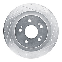 631-58036R Drilled/Slotted Brake Rotor [Silver], Fits Select Acura/Honda, Position: Rear Right