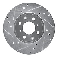 631-59038L Drilled/Slotted Brake Rotor [Silver], 2014-2020 Acura/Honda, Position: Front Left