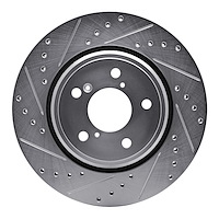 631-59058L Drilled/Slotted Brake Rotor [Silver], Fits Select Acura/Honda, Position: Front Left