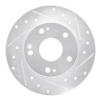 631-59059R Drilled/Slotted Brake Rotor [Silver], Fits Select Acura/Honda, Position: Rear Right