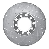 631-63006L Drilled/Slotted Brake Rotor [Silver], 1973-1985 Mercedes-Benz, Position: Front Left