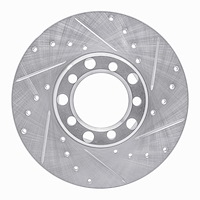 631-63006R Drilled/Slotted Brake Rotor [Silver], 1973-1985 Mercedes-Benz, Position: Front Right