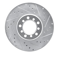 631-63017R Drilled/Slotted Brake Rotor [Silver], 1985-1991 Mercedes-Benz, Position: Front Right