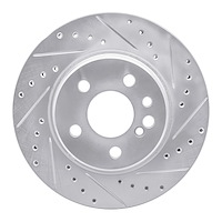 631-63024R Drilled/Slotted Brake Rotor [Silver], 1992-1999 Mercedes-Benz, Position: Rear Right