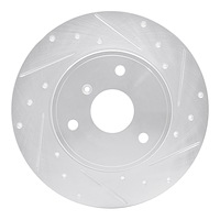 631-63090R Drilled/Slotted Brake Rotor [Silver], 2005-2016 Smart, Position: Front Right
