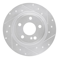 631-63107R Drilled/Slotted Brake Rotor [Silver], 2014-2020 Multiple Makes/Models, Position: Rear Right