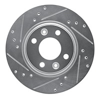 631-63159L Drilled/Slotted Brake Rotor [Silver], 2015-2019 Multiple Makes/Models, Position: Front Left