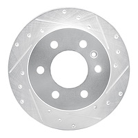 631-63174R Drilled/Slotted Brake Rotor [Silver], Fits Select Multiple Makes/Models, Position: Rear Right,Rr Right
