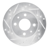 631-67024L Drilled/Slotted Brake Rotor [Silver], 1986-2017 Infiniti/Nissan, Position: Front Left
