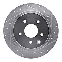631-67050R Drilled/Slotted Brake Rotor [Silver], Fits Select Multiple Makes/Models, Position: Rear Right
