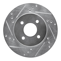 631-67065L Drilled/Slotted Brake Rotor [Silver], 2011-2019 Infiniti/Nissan, Position: Front Left