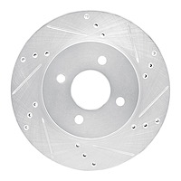 631-67065R Drilled/Slotted Brake Rotor [Silver], 2011-2019 Infiniti/Nissan, Position: Front Right