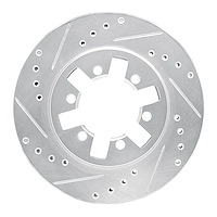 631-67079L Drilled/Slotted Brake Rotor [Silver], 1985-2012 Infiniti/Nissan, Position: Front Left