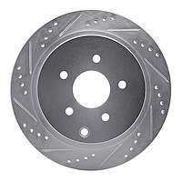 631-67089L Drilled/Slotted Brake Rotor [Silver], Fits Select Infiniti/Nissan, Position: Rear Left
