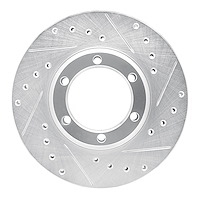 631-72048R Drilled/Slotted Brake Rotor [Silver], 1981-1987 Multiple Makes/Models, Position: Front Right