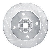 631-74003L Drilled/Slotted Brake Rotor [Silver], 1965-1974 Audi/Volkswagen, Position: Front Left