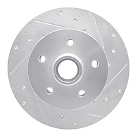 631-74037R Drilled/Slotted Brake Rotor [Silver], 1979-1985 Audi/Volkswagen, Position: Front Right
