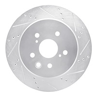 631-75036R Drilled/Slotted Brake Rotor [Silver], 2013-2020 Lexus/Toyota/Scion, Position: Rear Right