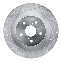 631-75059L Drilled/Slotted Brake Rotor [Silver], Fits Select Lexus/Toyota/Scion, Position: Rear Left