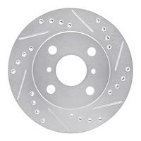 631-76070R Drilled/Slotted Brake Rotor [Silver], 1999-2005 Lexus/Toyota/Scion, Position: Front Right