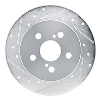 631-76156L Drilled/Slotted Brake Rotor [Silver], Fits Select Lexus/Toyota/Scion, Position: Rear Left