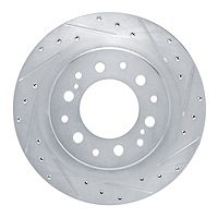 631-76163R Drilled/Slotted Brake Rotor [Silver], Fits Select Lexus/Toyota/Scion, Position: Rear Right
