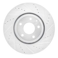 631-80078R Drilled/Slotted Brake Rotor [Silver], Fits Select Ford/Lincoln/Mercury/Mazda, Position: Front Right