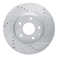 631-80080R Drilled/Slotted Brake Rotor [Silver], 2016-2019 Ford/Lincoln/Mercury/Mazda, Position: Front Right