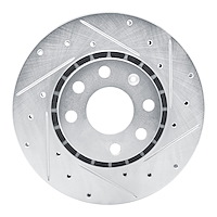 631-92018R Drilled/Slotted Brake Rotor [Silver], 1998-1999 GM, Position: Front Right