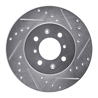 631-92030R Drilled/Slotted Brake Rotor [Silver], 2006-2011 Mopar, Position: Front Right