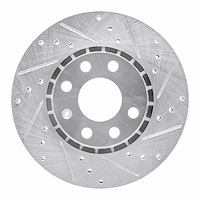 631-92048R Drilled/Slotted Brake Rotor [Silver], 2006-2010 Mopar, Position: Front Right