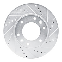631-92088R Drilled/Slotted Brake Rotor [Silver], 2009-2019 Multiple Makes/Models, Position: Front Right