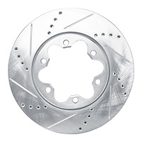 631-92097L Drilled/Slotted Brake Rotor [Silver], 2006-2019 Lexus/Toyota/Scion, Position: Front Left