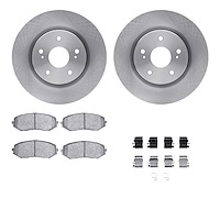 6312-01018 Brake Rotors with 3000-Series Ceramic Brake Pads Kit with Hardware, 2006-2017 Suzuki, Position: Front