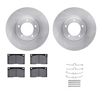6312-20002 Brake Rotors with 3000-Series Ceramic Brake Pads Kit with Hardware, 1973-1997 Jaguar, Position: Front