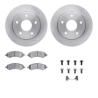 6312-40093 Brake Rotors with 3000-Series Ceramic Brake Pads Kit with Hardware, 2005-2010 Multiple Makes/Models, Position: Front