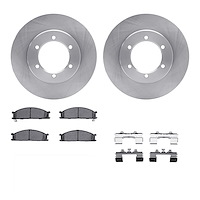 6312-67052 Brake Rotors with 3000-Series Ceramic Brake Pads Kit with Hardware, 1998-2015 Infiniti/Nissan, Position: Front