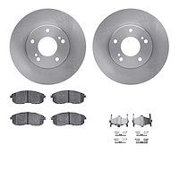 6312-67072 Brake Rotors with 3000-Series Ceramic Brake Pads Kit with Hardware, 1989-1999 Infiniti/Nissan, Position: Front