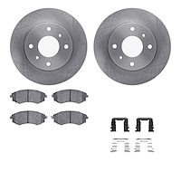 6312-67080 Brake Rotors with 3000-Series Ceramic Brake Pads Kit with Hardware, 1989-2006 Infiniti/Nissan, Position: Front