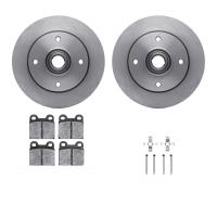 6312-74001 Brake Rotors with 3000-Series Ceramic Brake Pads Kit with Hardware, 1965-1972 Audi/Volkswagen, Position: Front