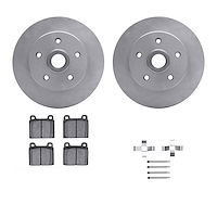 6312-74006 Brake Rotors with 3000-Series Ceramic Brake Pads Kit with Hardware, 1979-1985 Audi/Volkswagen, Position: Front