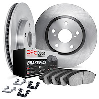 6312-75022 Brake Rotors with 3000-Series Ceramic Brake Pads Kit with Hardware, 2013-2020 Lexus/Toyota/Scion, Position: Front