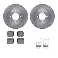6312-76004 Brake Rotors with 3000-Series Ceramic Brake Pads Kit with Hardware, 1972-1972 Lexus/Toyota/Scion, Position: Front